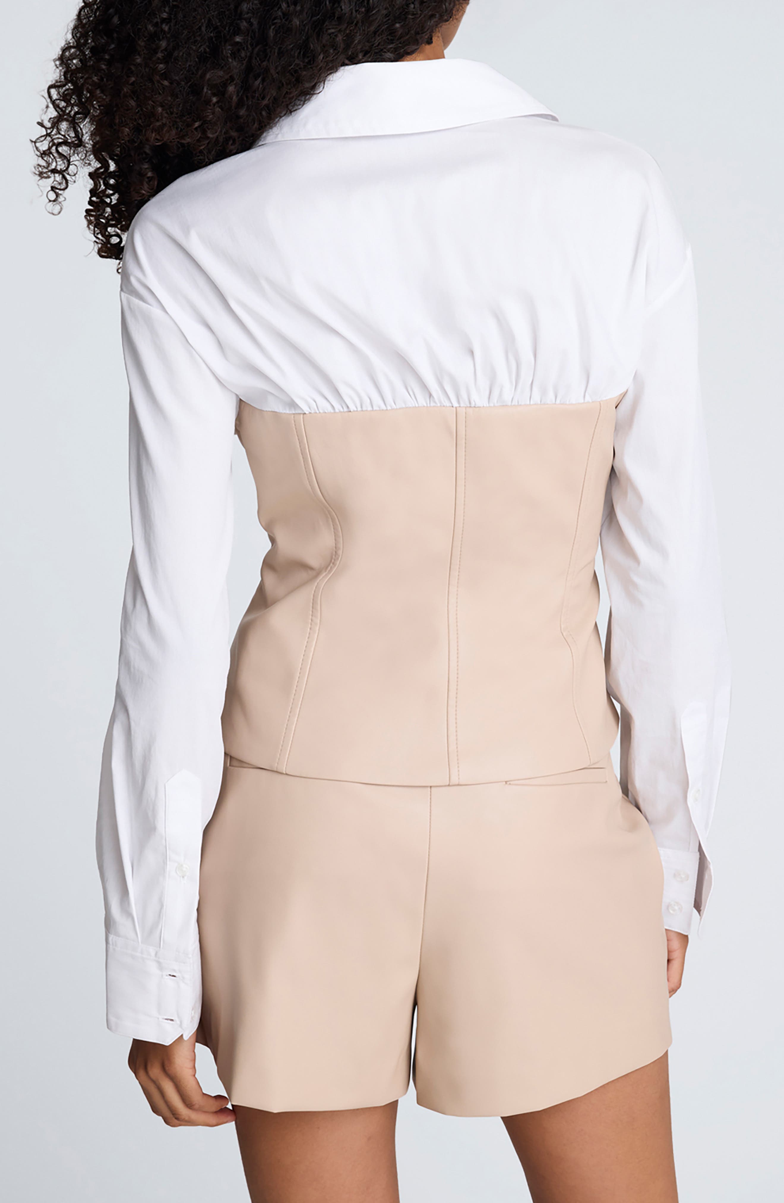 Leather Bustier Shirt - image 2