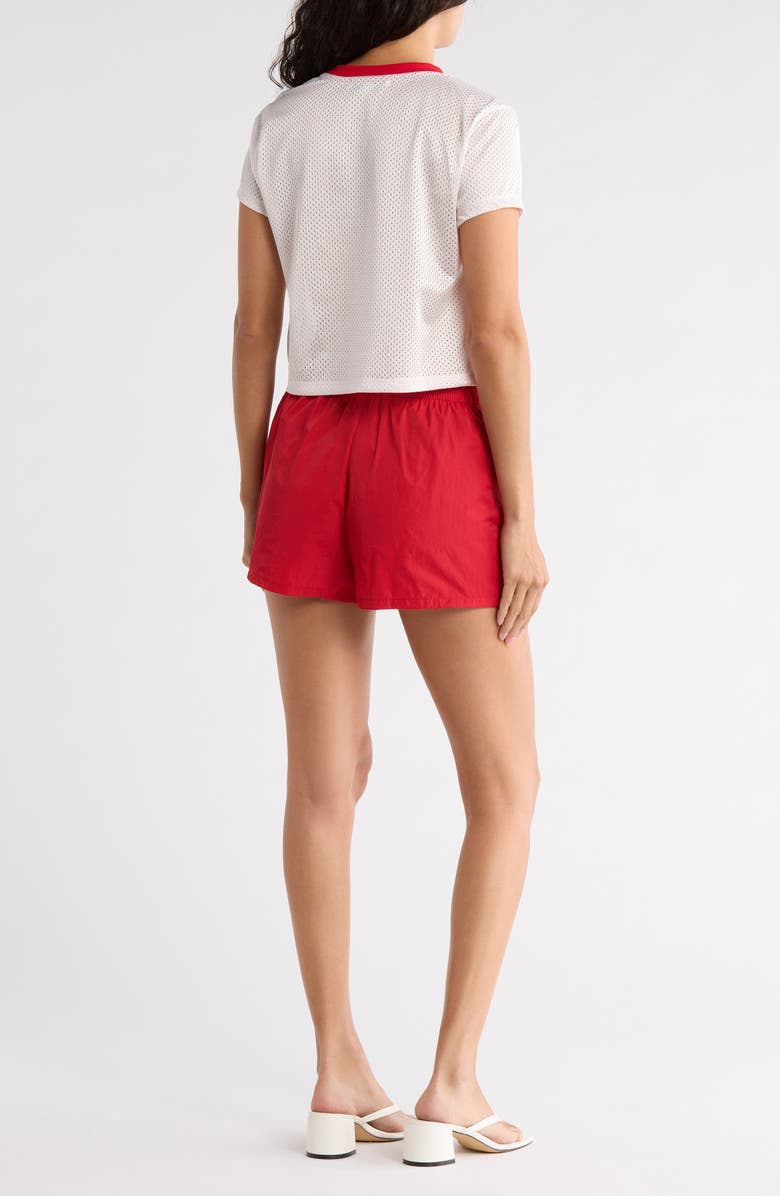 Madden Girl Two-Piece Mesh Graphic Tee & Shorts Set, Alternate, color, 