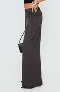 Princess Polly Silver Moon Tie Wide Leg Pants