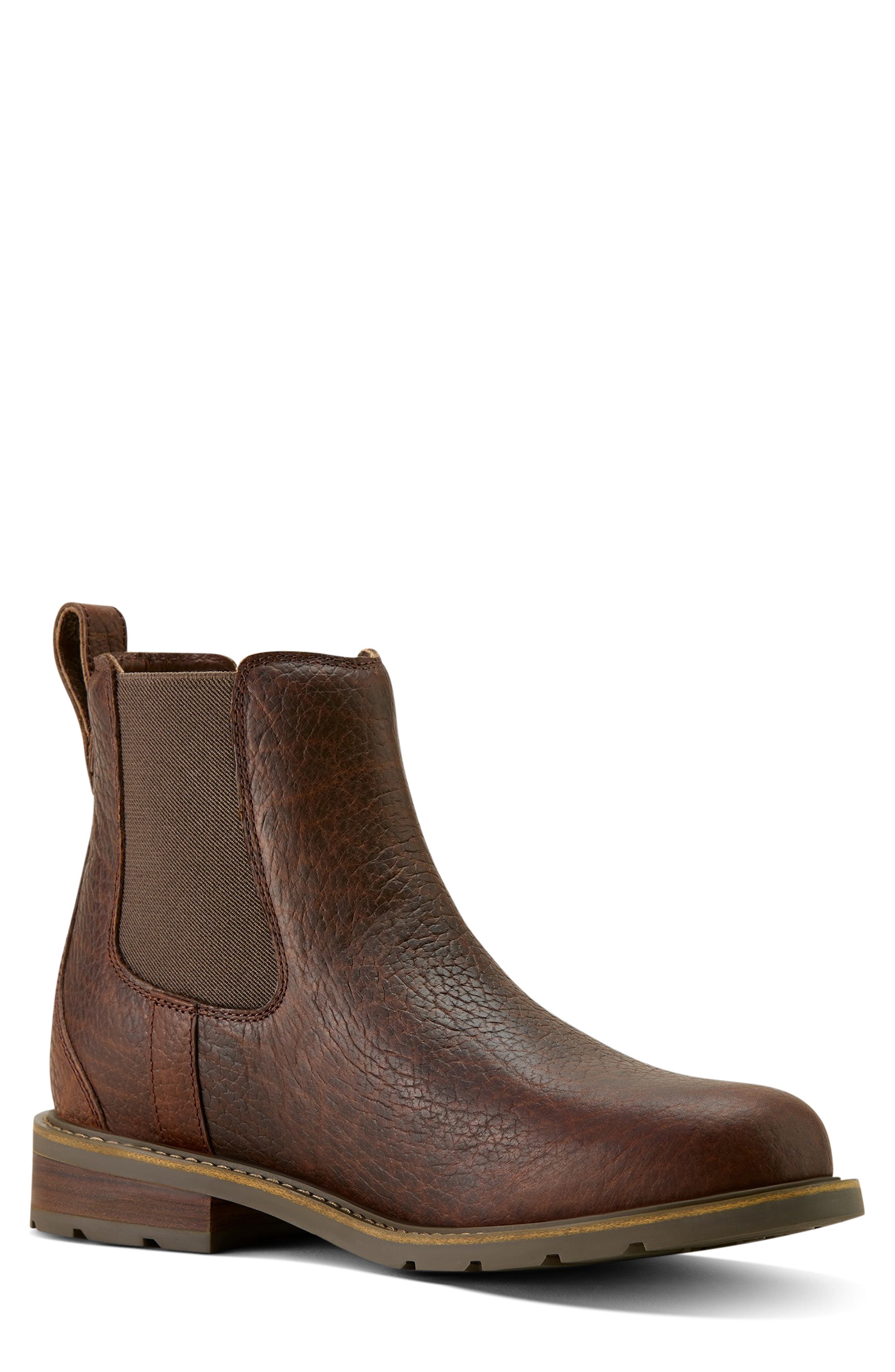 Ariat Wexford Waterproof Chelsea Boot, Main, color, Brown