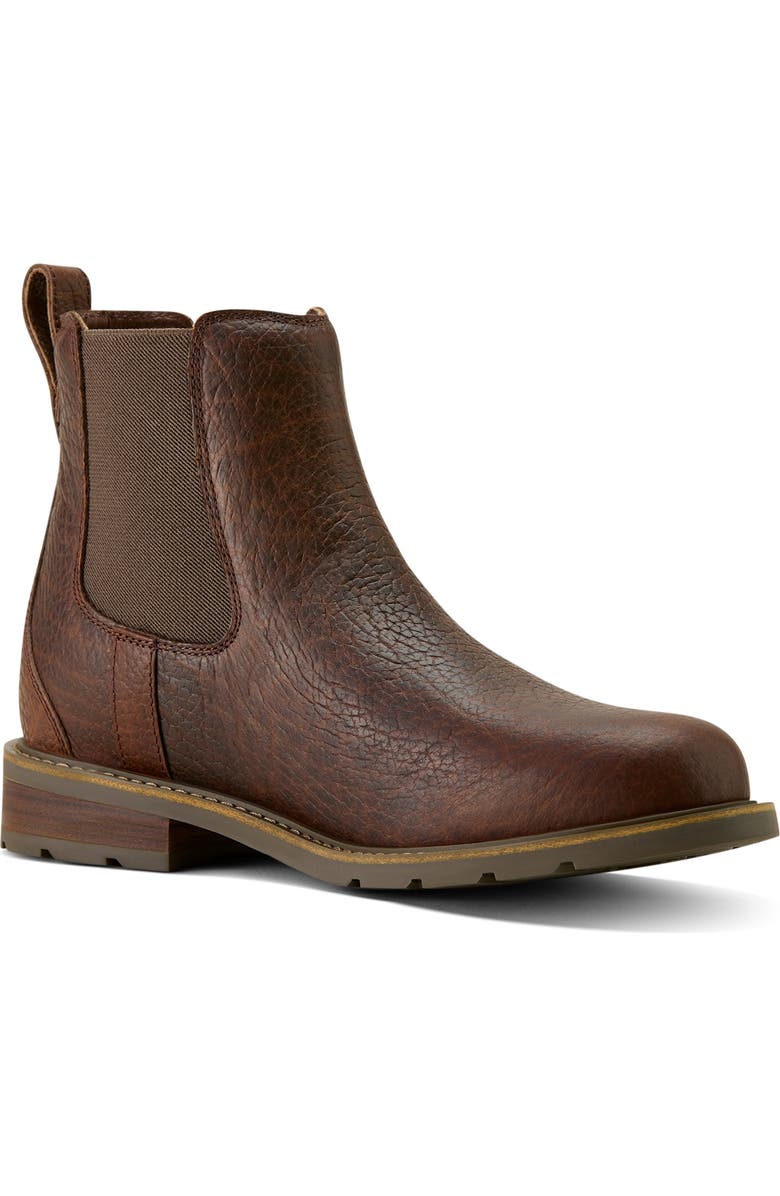 Ariat Wexford Waterproof Chelsea Boot, Main, color, Brown