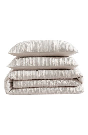 Kenneth Cole New York Serenity Waves Duvet Cover & Sham Set In Light Beige