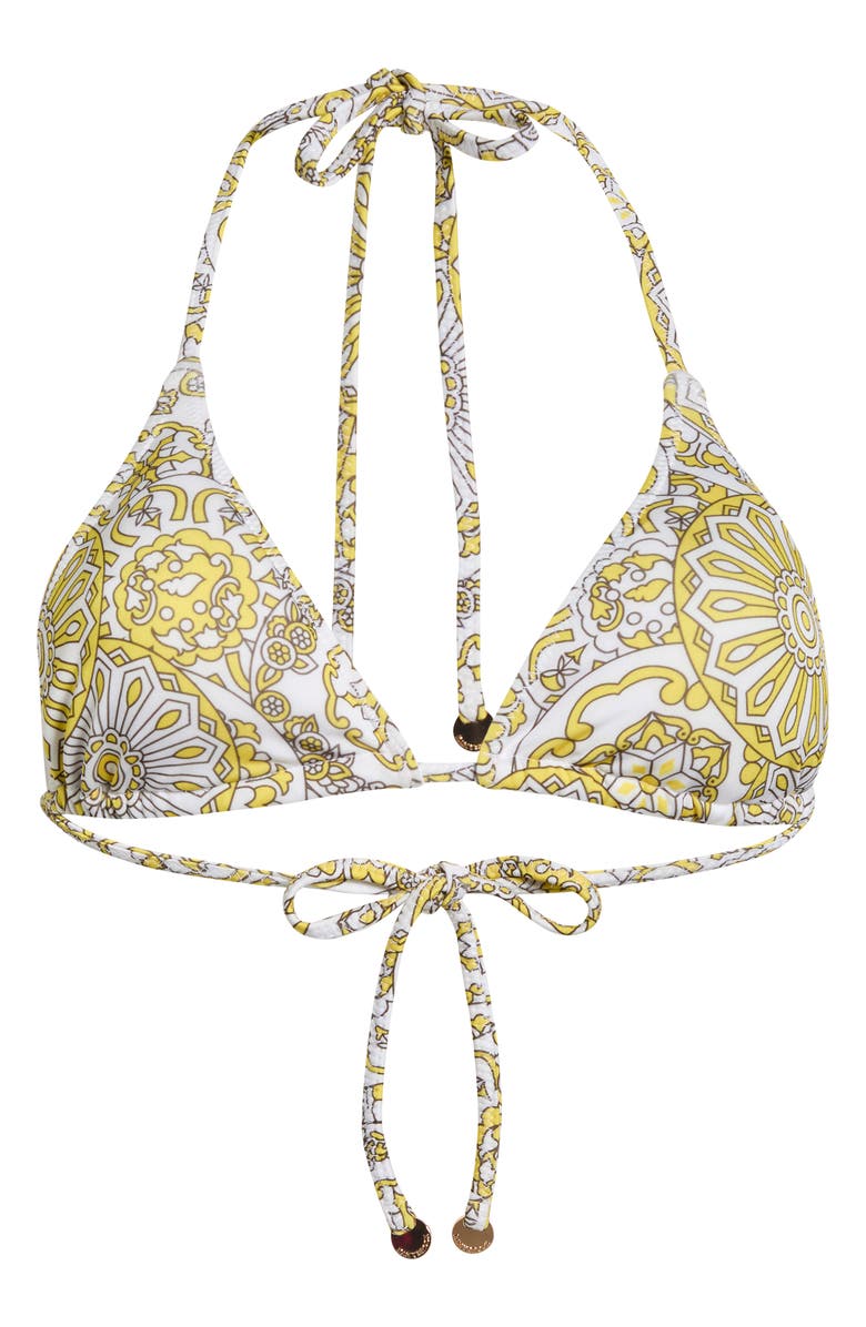 Ramy Brook Adley Triangle Bikin Top, Alternate, color, Sunglow Combo