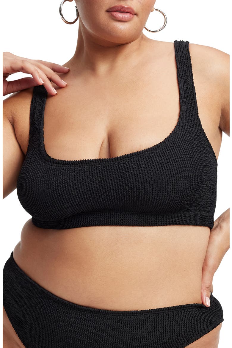 Always Fits Scoop Bikini Top, Alternate, color, BLACK002