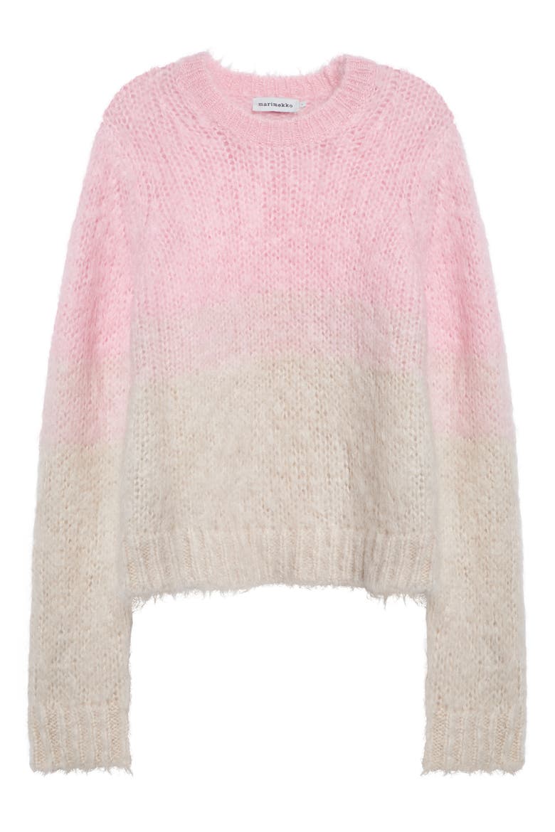Hennika Mohair Blend Ombré Sweater, Main, color, OFF WHITE LIGHT PINK