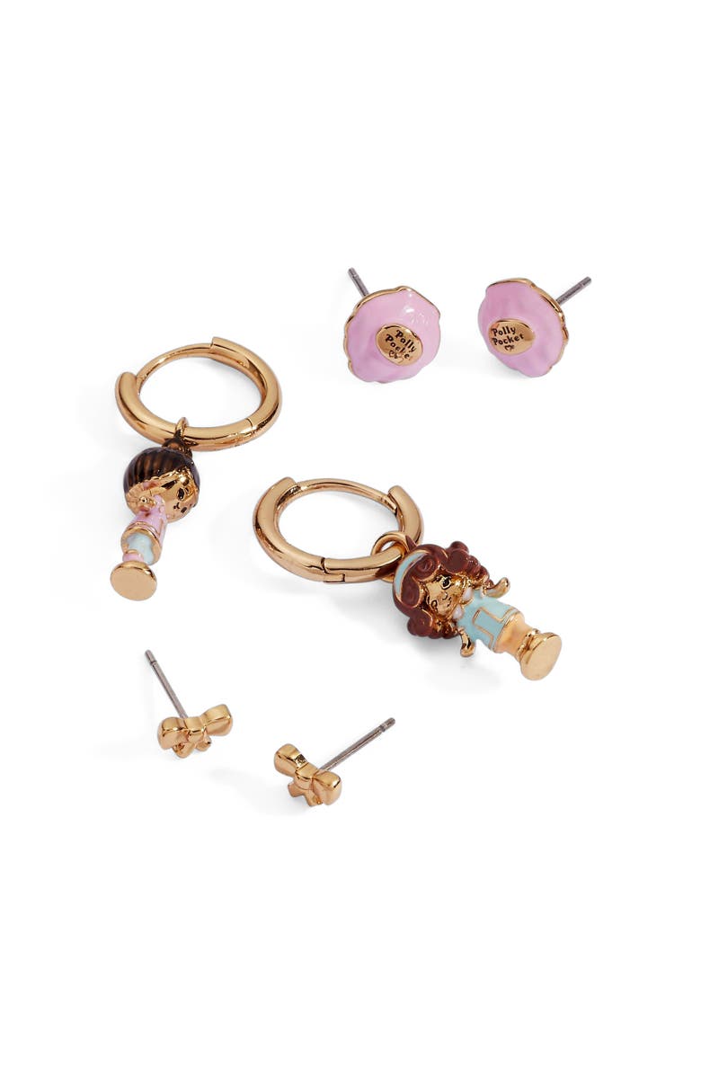 Alex and Ani Polly Pocket Earring Set, Alternate, color, Gold