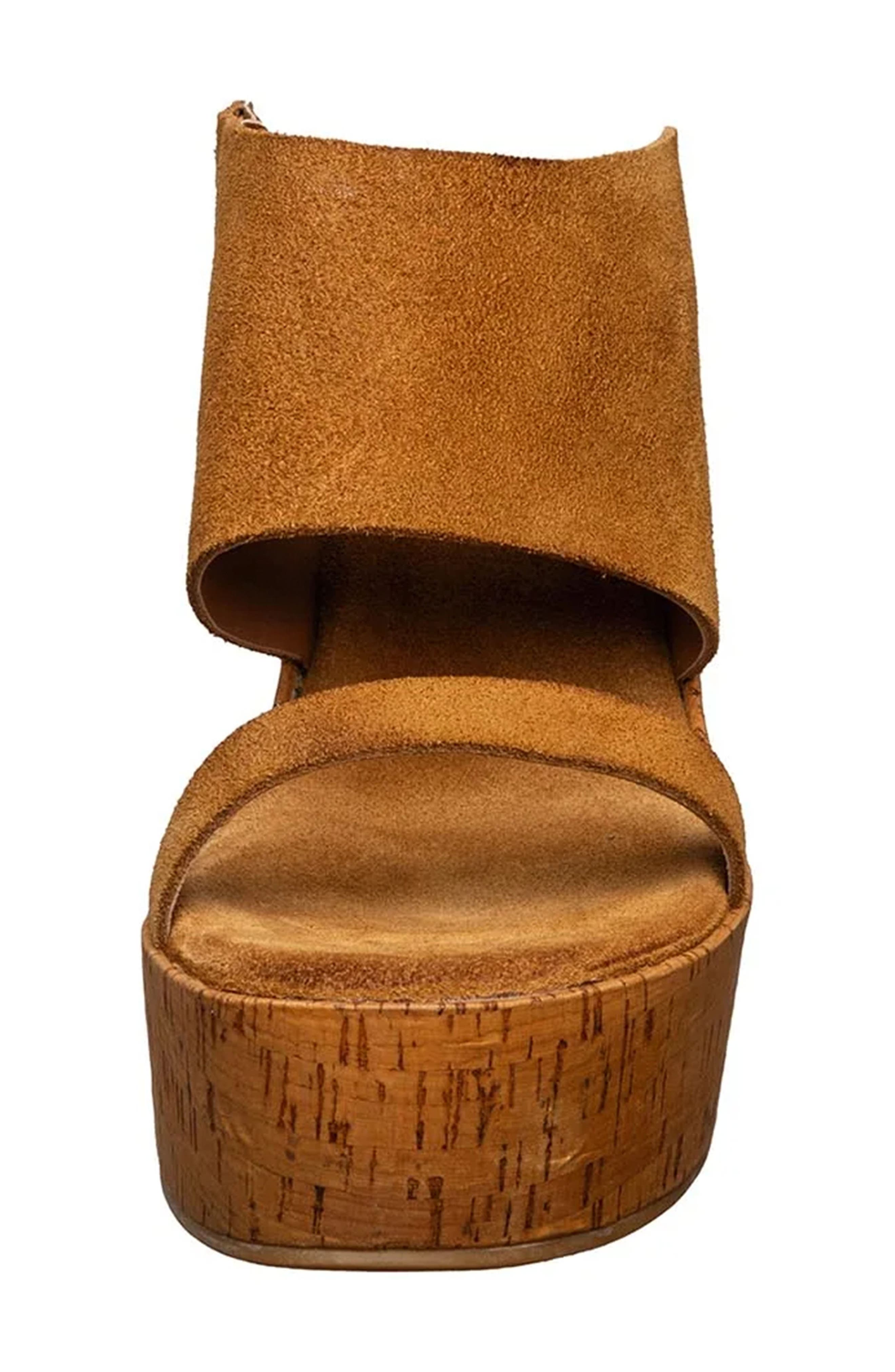 ANTELOPE Aurora Platform Wedge Sandal, Alternate, color, Cognac