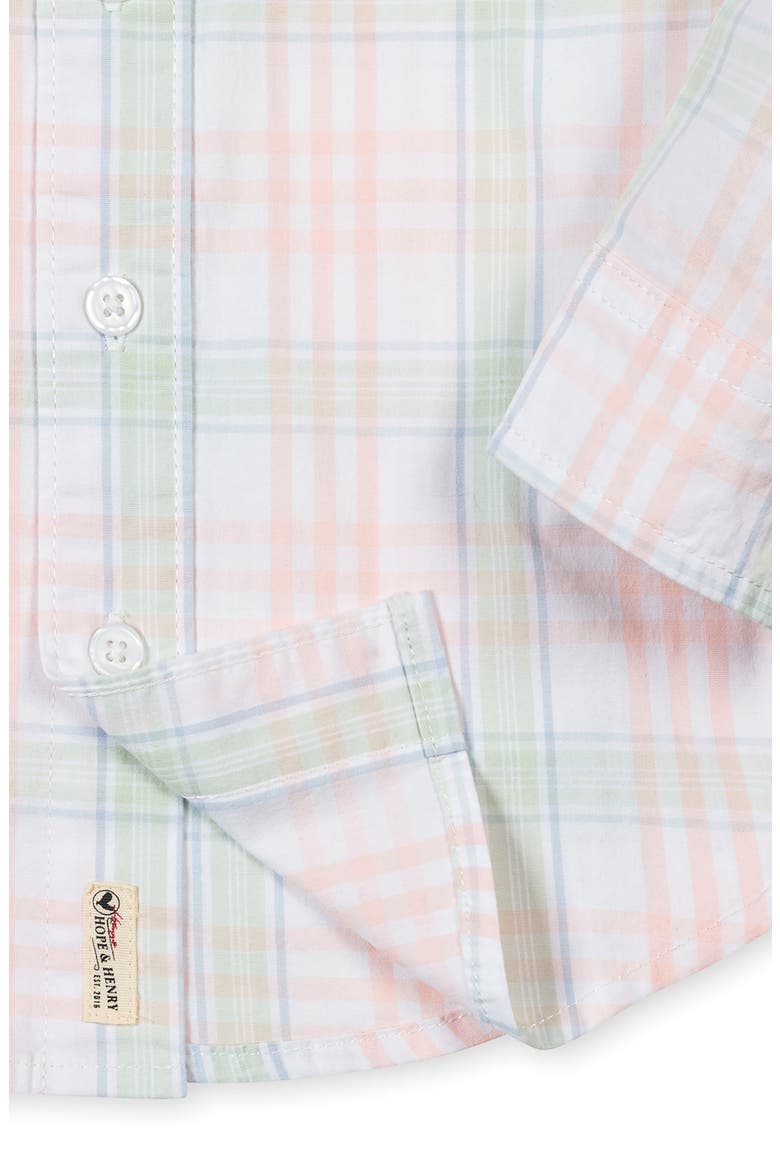 Kids' Organic Long Sleeve Stretch Poplin Shirt, Alternate, color, Chateau Plaid