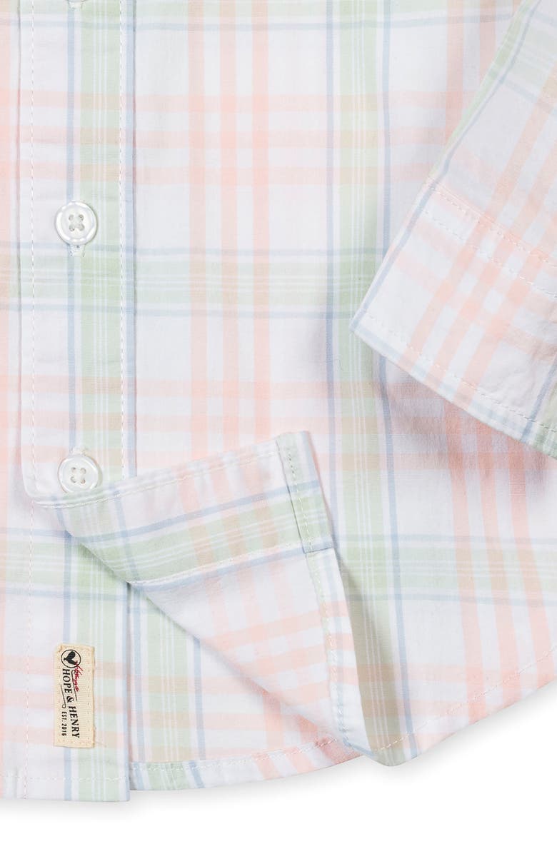 Hope & Henry Kids' Organic Long Sleeve Stretch Poplin Shirt, Alternate, color, Chateau Plaid