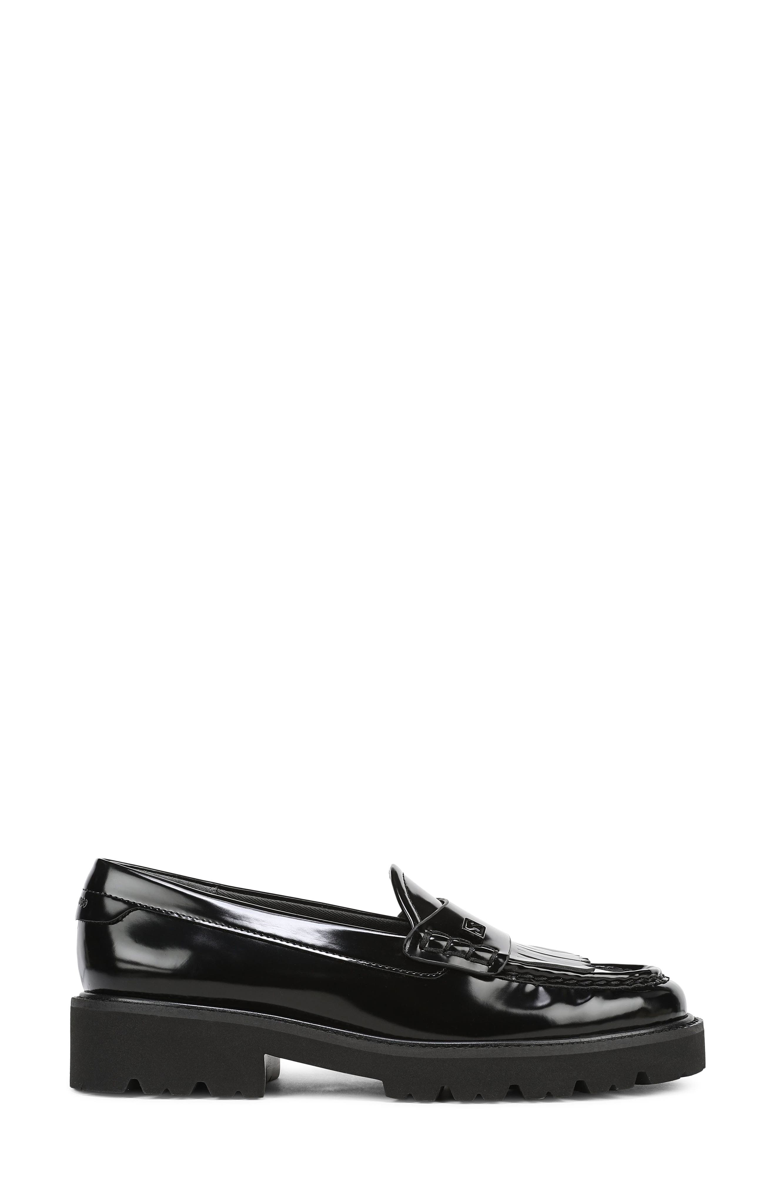 Franco Sarto Simone Kiltie Loafer, Alternate, color, Black
