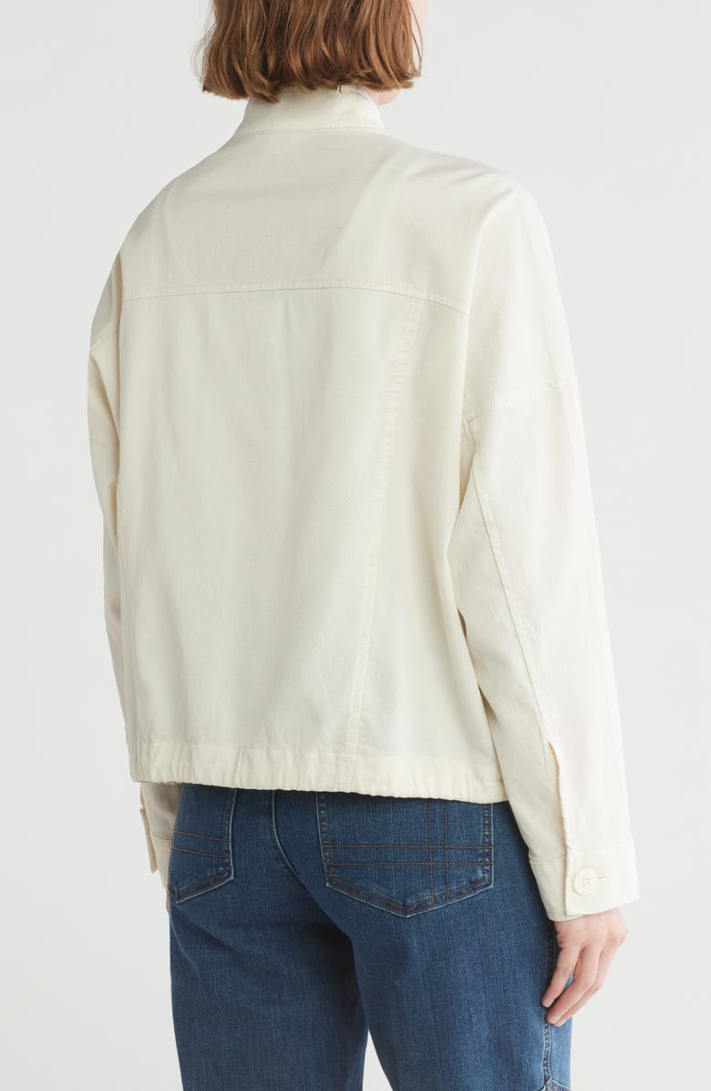 MAX STUDIO Cotton Piqué Jacket, Alternate, color, Ecru
