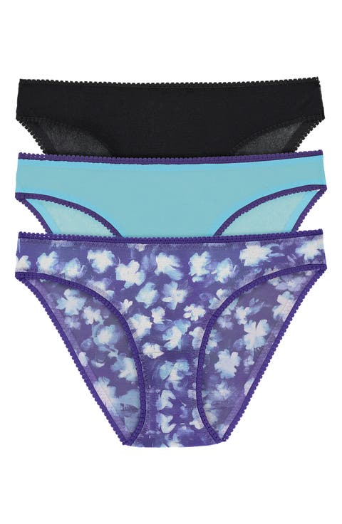 3-Pack Mesh Hip Bikinis