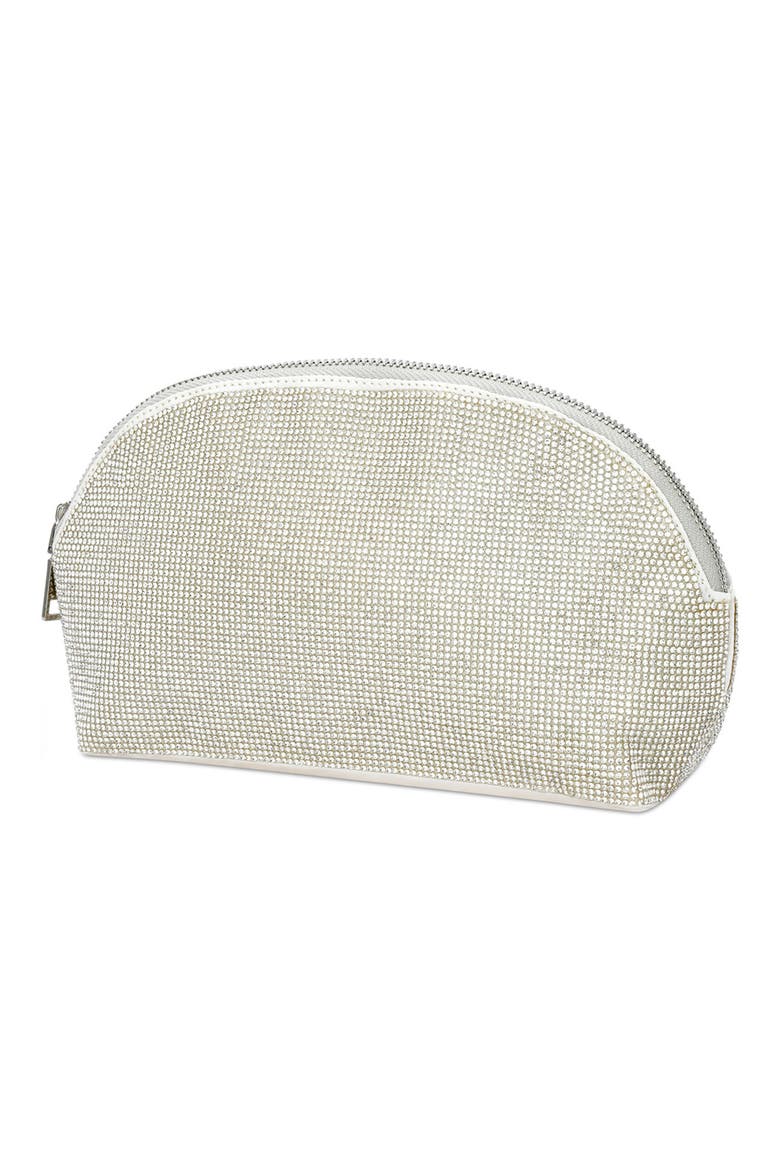 Kids' Crystal Embellished Cosmetic Case, Alternate, color, WHITE
