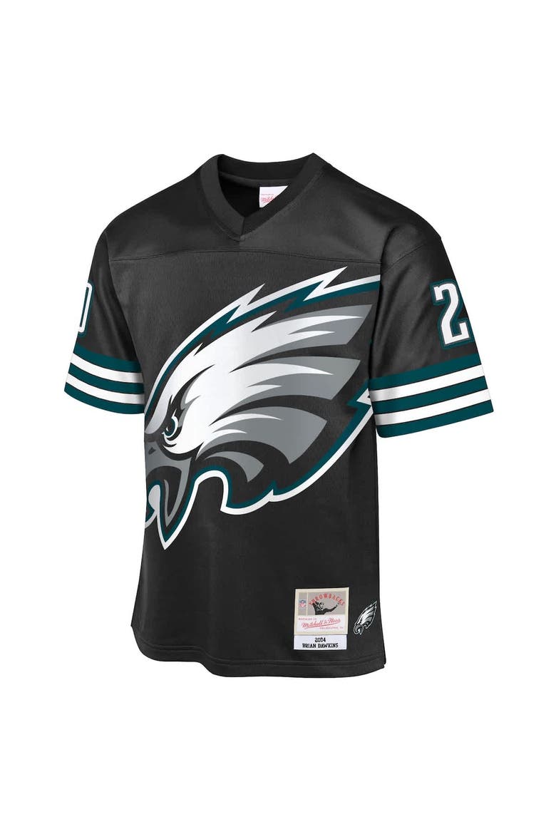 Youth Mitchell & Ness Brian Dawkins Black Philadelphia Eagles 2004 Throwback Fashion Jersey, Alternate, color, Black