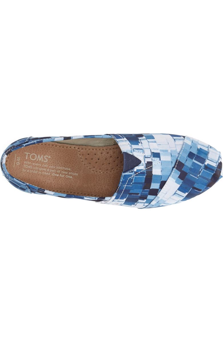 TOMS 'Paint Chips - Classic Alpargata' Satin Slip-On, Alternate, color,