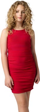 Un Deux Trois Ruched Fitted Tank Dress in Longer Length