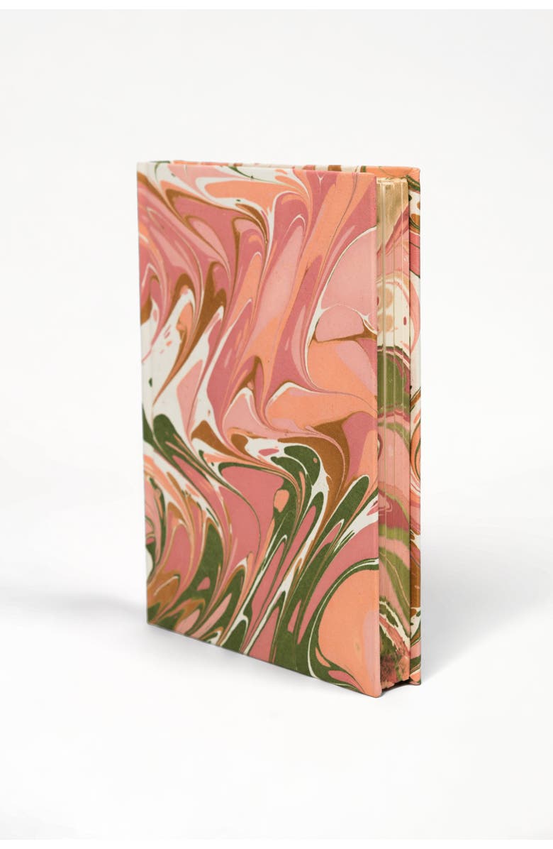 Inner Child Hand-Marbled Hardcover Notebook, Main, color, Peony Bloom