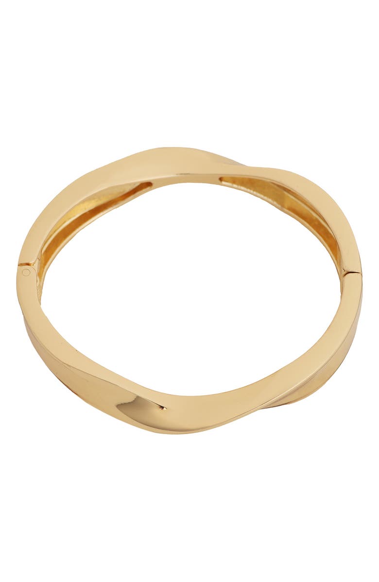 Panacea Twist Hinge Bangle, Main, color, Gold