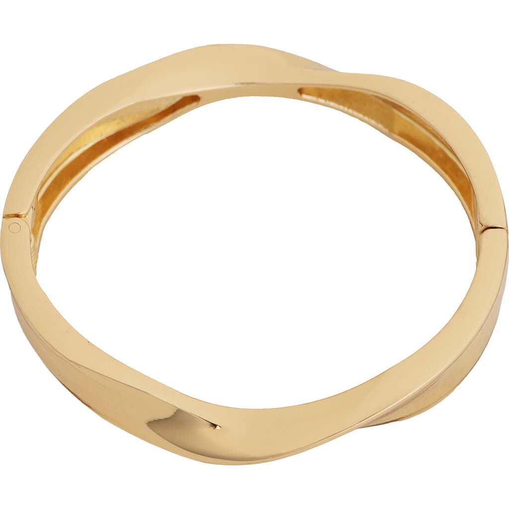 Panacea Twist Hinge Bangle In Gold