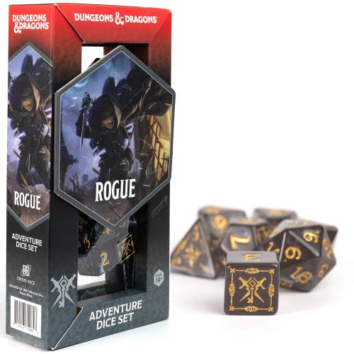 Dungeons & Dragons D&D Adventure Dice Rogue Black, 15 PieceRpg Die Set  product