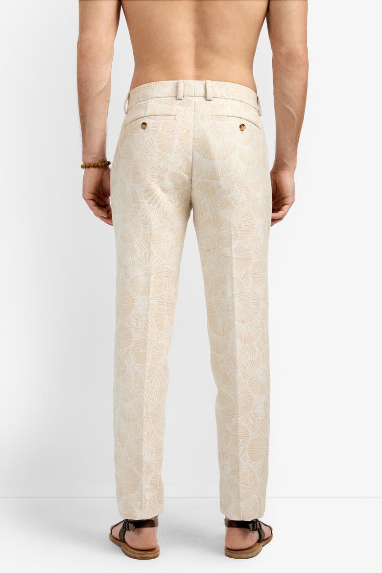 Clyde Jacquard Slim Trouser, Alternate, color, Beachy Beige
