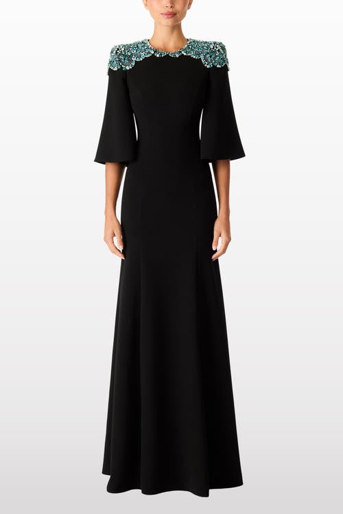 Jenny Packham Daza Gown In Animal Print