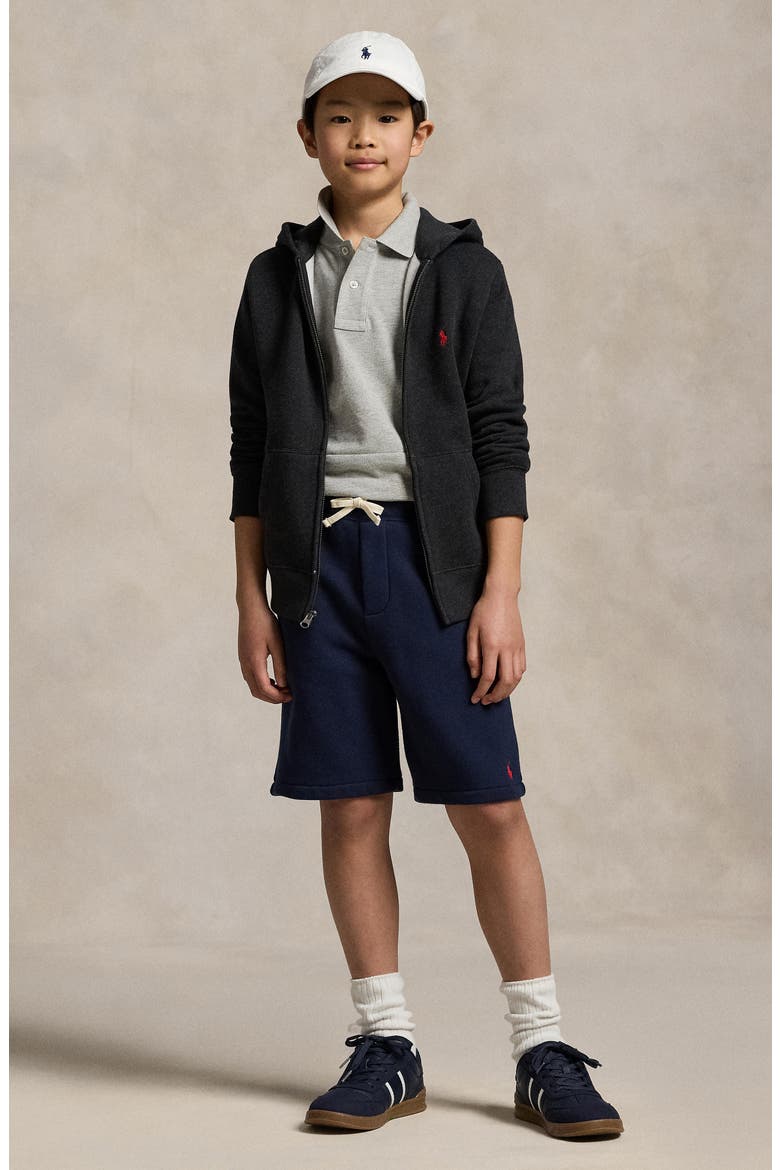 Kids' The Iconic Mesh Polo, Alternate, color, GREY HEATHER