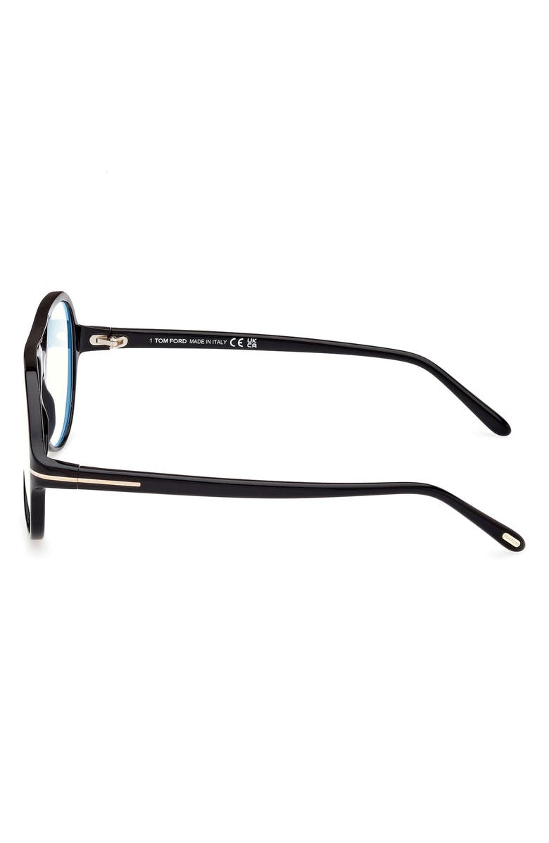 TOM FORD 53mm Pilot Blue Light Blocking Optical Glasses, Alternate, color, 