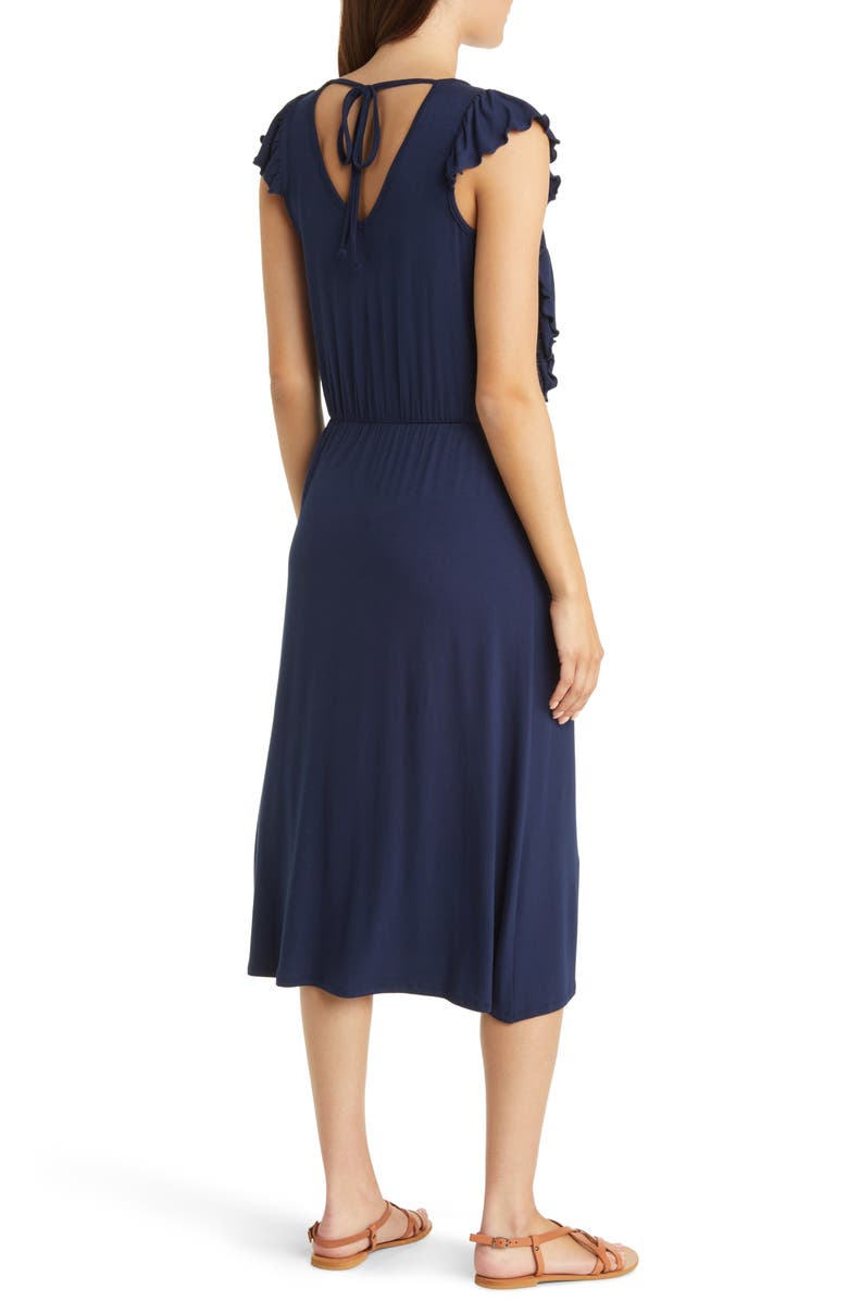 Loveappella Ruffle Cap Sleeve Jersey Dress, Alternate, color,