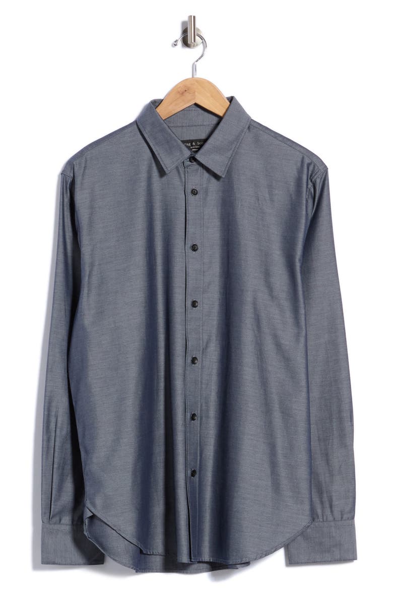 Giffin Long Sleeve Chambray Shirt, Main, color, CHAMBRAY
