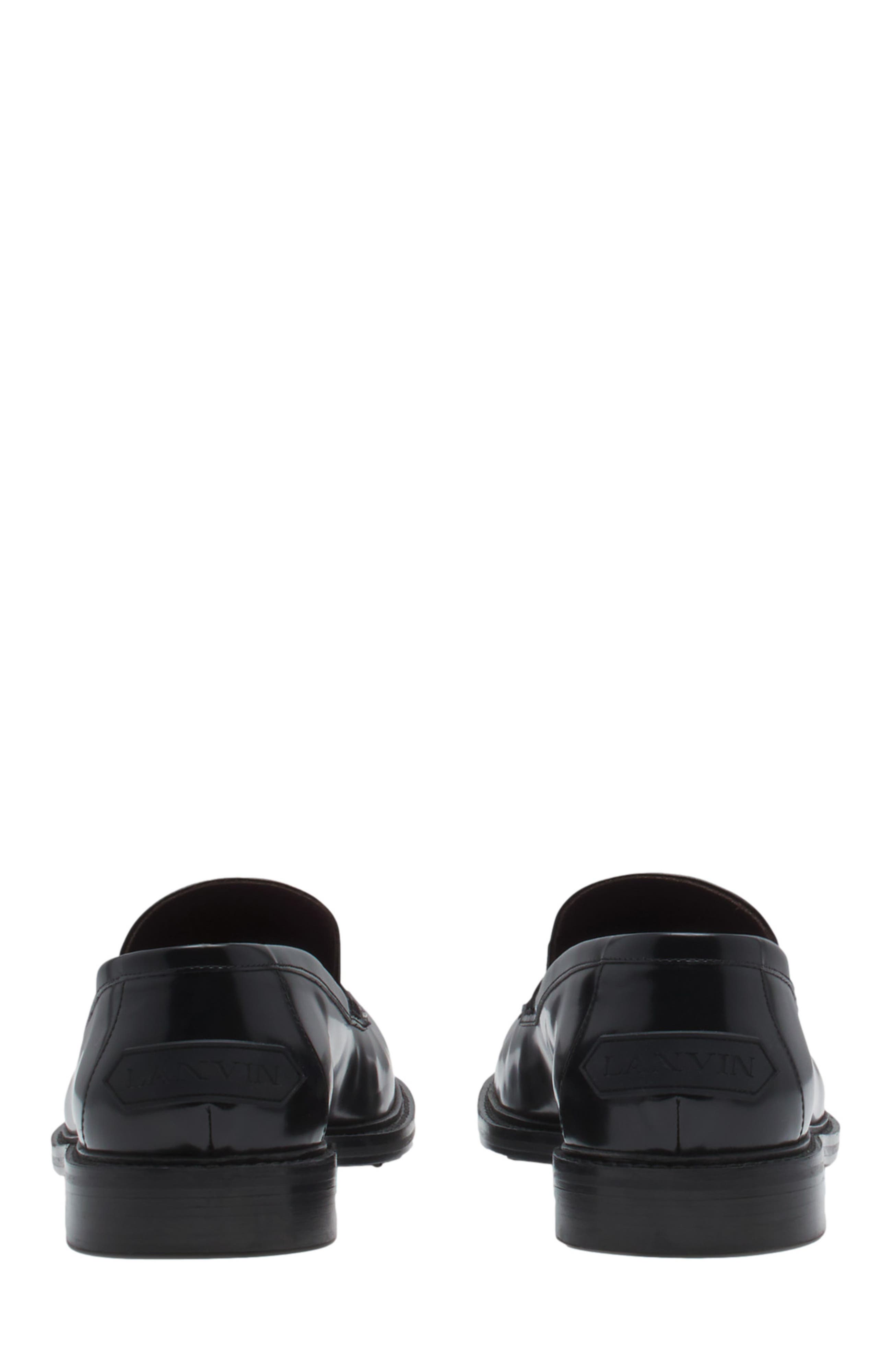 Lanvin SPINTO LOAFERS IN GLOSSY LEATHER, Alternate, color, 