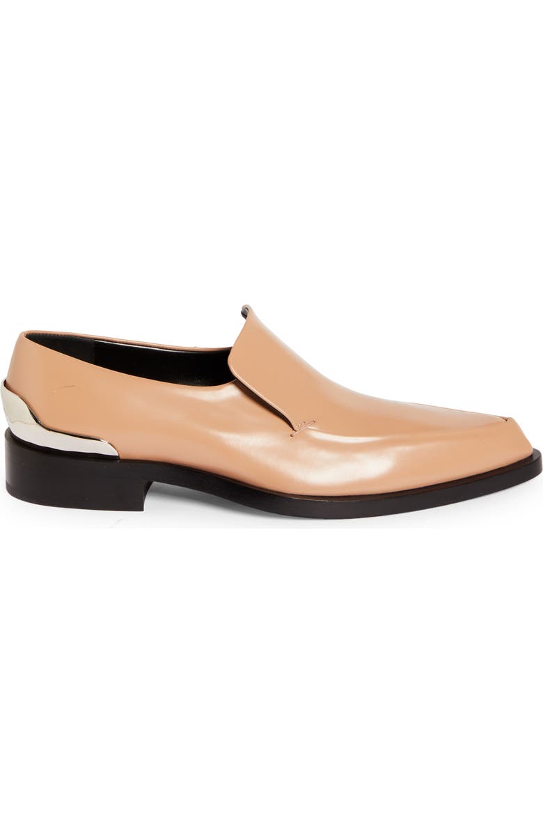 Jil Sander Steel Heel Pointed Toe Loafer, Alternate, color,