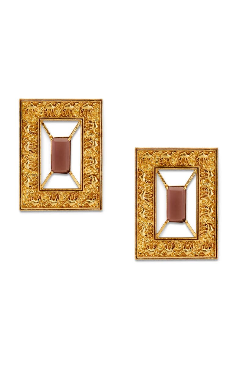 Dhwani Bhansal KAMEL EARRINGS, Main, color, Gold Plated
