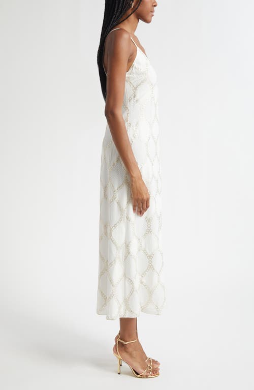 Ramy Brook Lynn Metallic Knit Dress In White