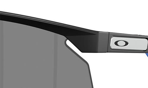Oakley Bxtr 139mm Prizm™ Wrap Shield Sunglasses In Matte Black