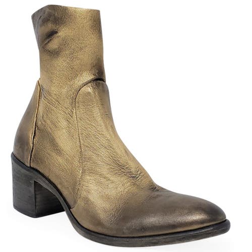 Madison Maison P2577 Distressed Ankle Boot In Gold