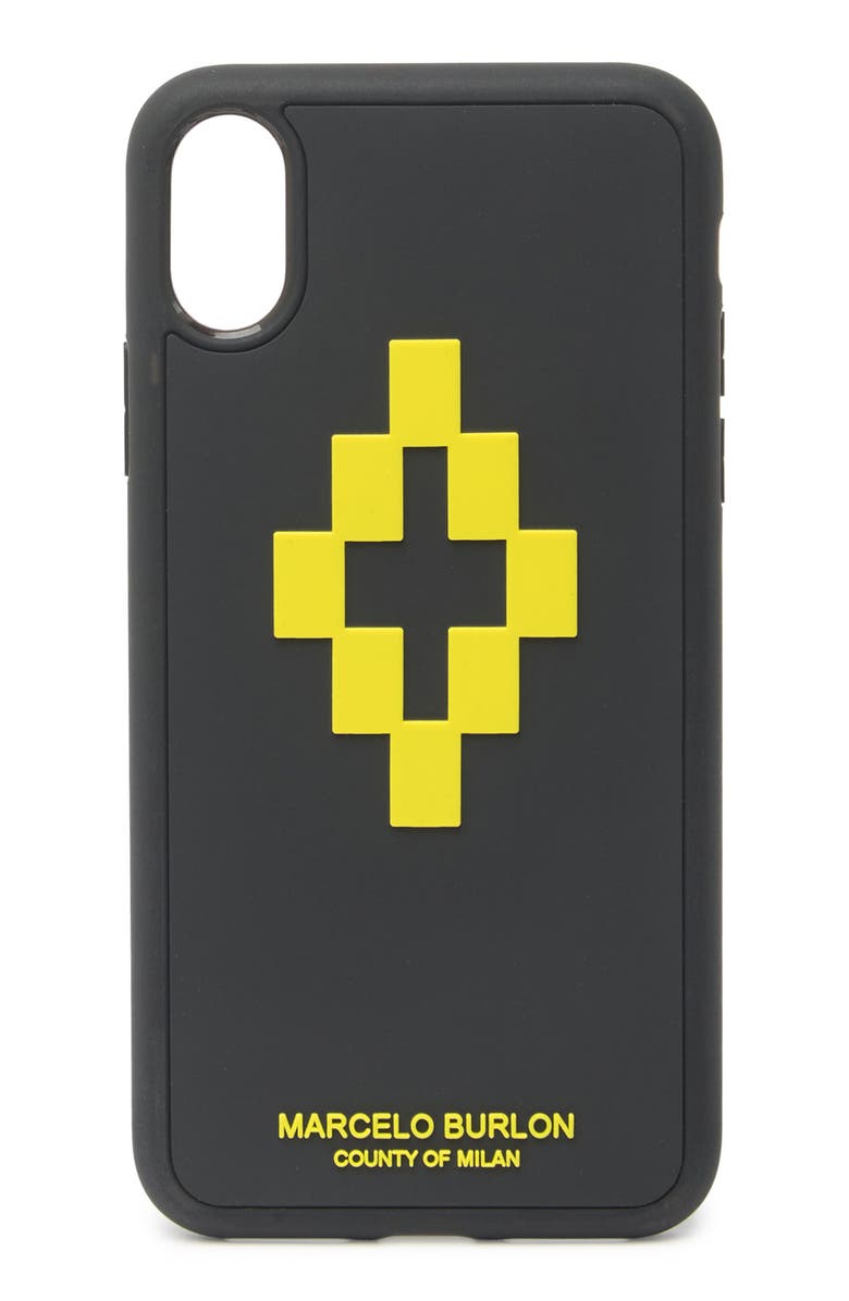 Marcelo Burlon iPhone XS 3D Cross Phone Case, Main, color,
