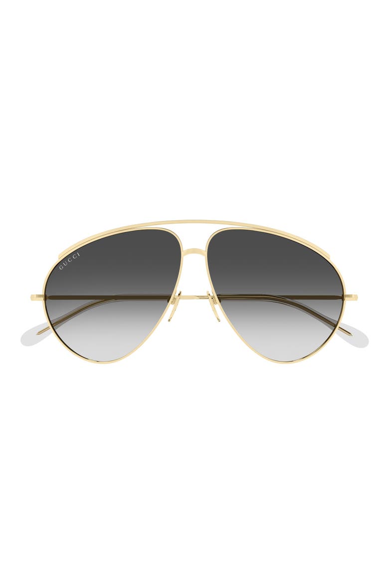 60mm Gradient Navigator Sunglasses, Main, color, GOLD