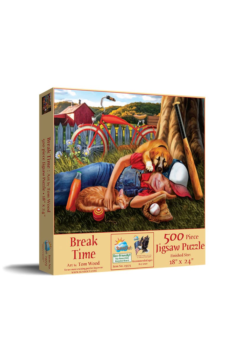 Sunsout Break Time 500 piece Jigsaw Puzzle for Adults, Main, color, Multicolor