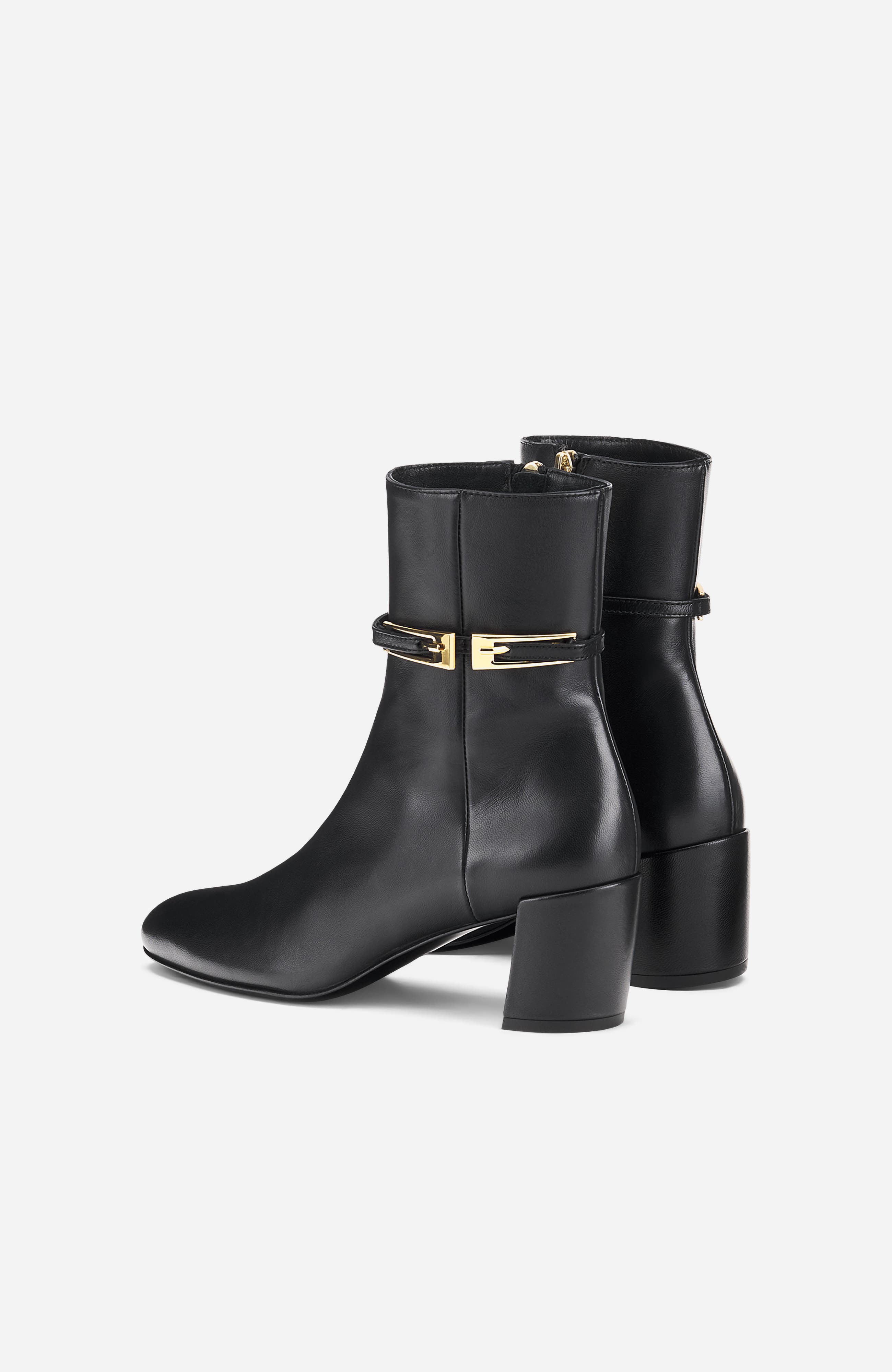 Lynn Buckle Bootie, Alternate, color, Black Nappa