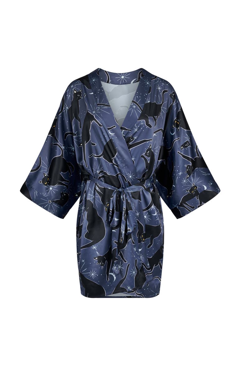 Adore Me Izabella Robe, Alternate, color, Convo Blue