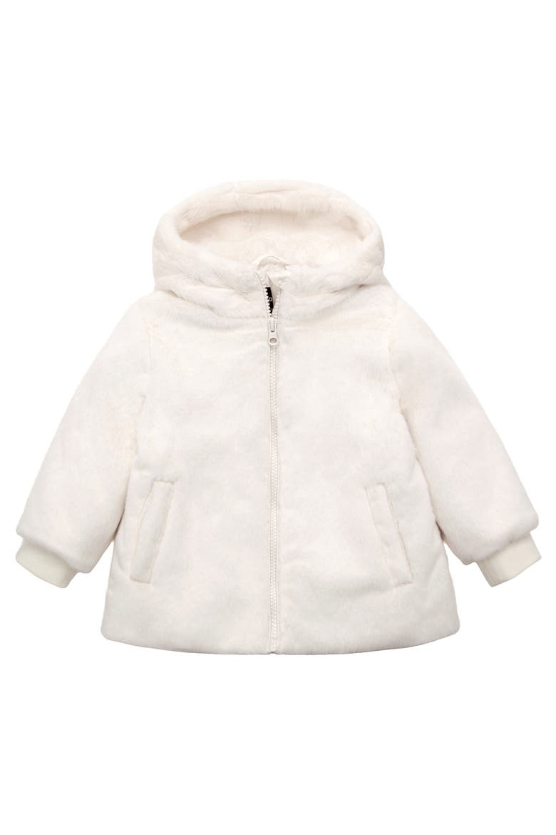 Lightweight Fleece Puffer Jacket, Main, color, Ivory
