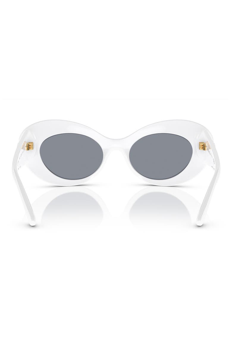 52mm Oval Sunglasses, Alternate, color, WHITE