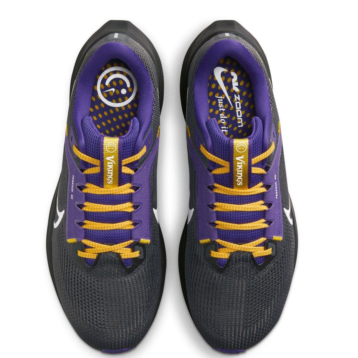 Nike Unisex Nike  Anthracite Minnesota Vikings Zoom Pegasus 40 Running Shoe, Alternate, color, 