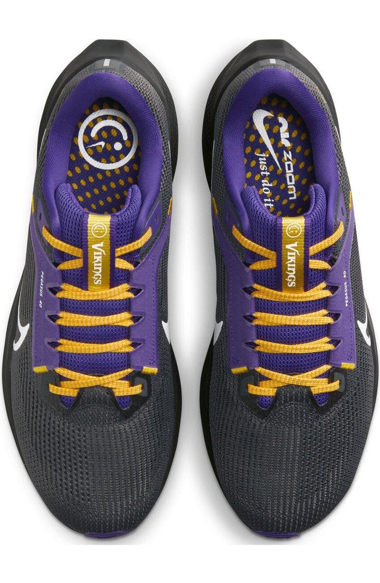 Nike Unisex Nike Anthracite Minnesota Vikings Zoom Pegasus 40 Running Shoe, Alternate, color,