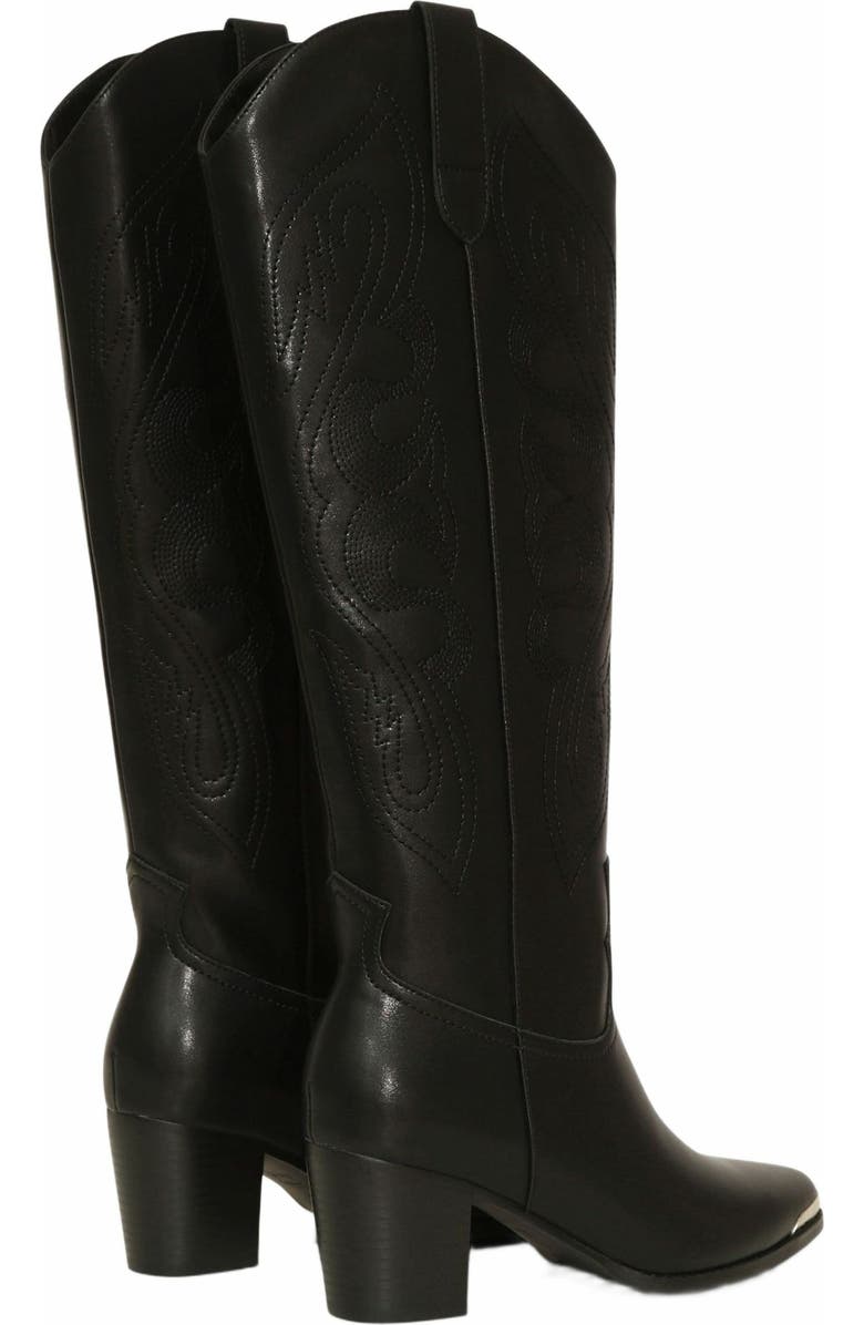 Belle & Bloom Rebelle Knee High Western Boot, Alternate, color, Black