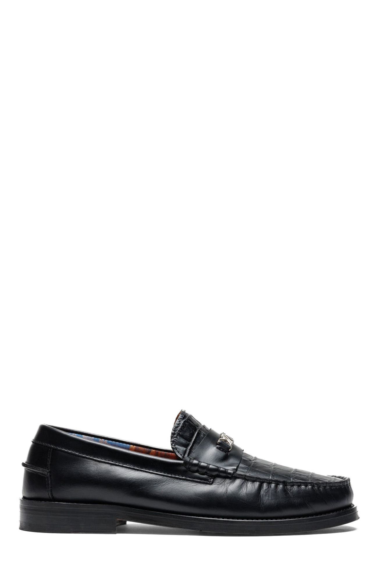 Naked Wolfe Roma Black Croc, Main, color, Black
