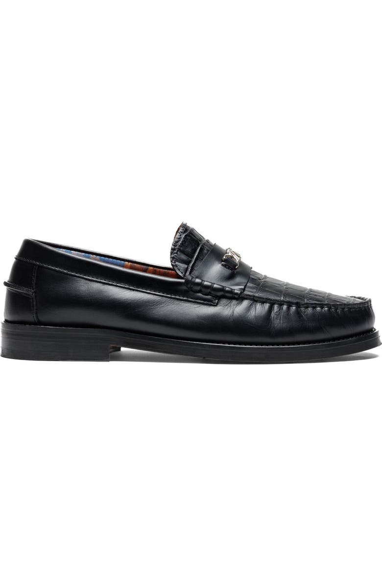 Naked Wolfe Roma Black Croc, Main, color, Black