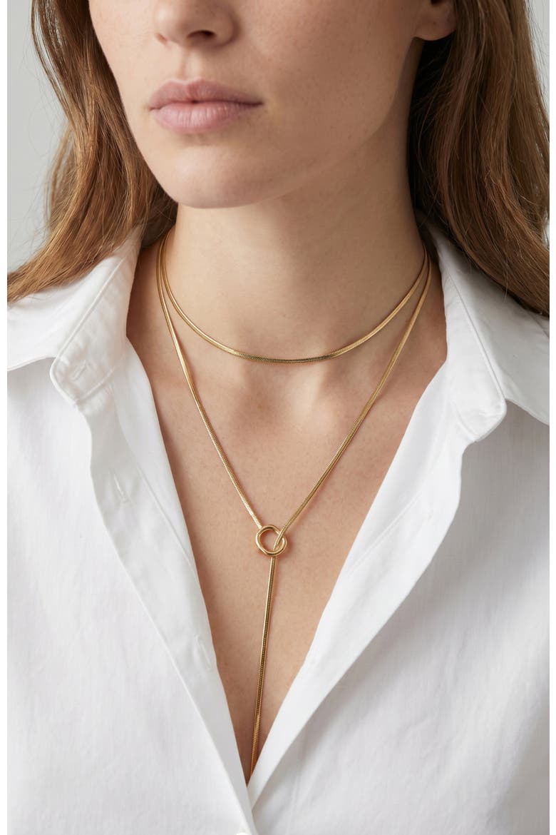 Whispers Vine Necklace, Alternate, color, Gold