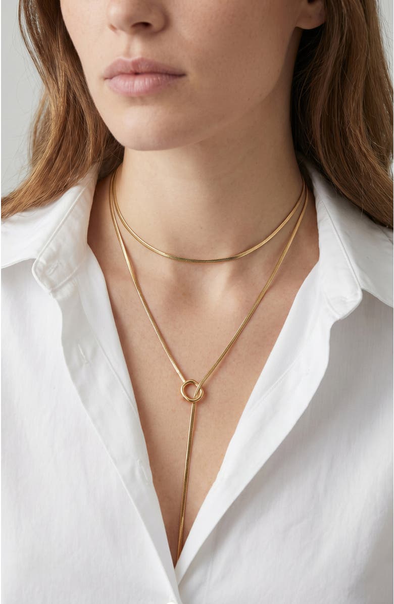 RETRO CHIC Whispers Vine Necklace, Alternate, color, Gold